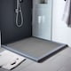 image 1 of Nicoman Quadrant Reversible Dual-Colour PVC Shower Mat - 53cm | Grey | Grey/Brown | Quadrant 53x53cm