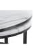 image 4 of White Marble Round Nesting Coffee Tables | White | White