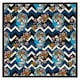 image 2 of Embroidery colourful simplified ethnic skull blue pattern (Picutre Frame) Grey | M