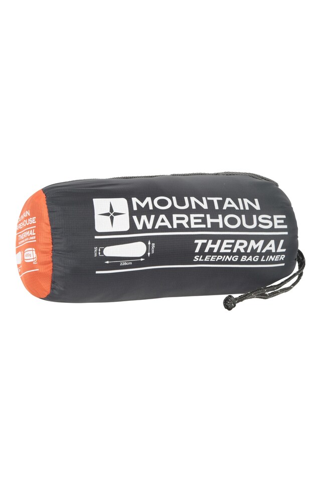image 1 of Mountain Warehouse Thermal Mummy Breathable Sleeping Bag Liner Camping Hiking 220 x 85cm