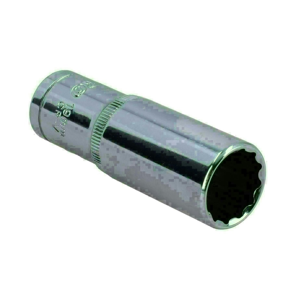 image 1 of 19mm 1/2in Drive Double Deep Long Reach Metric Socket 12 Point Sided Bi-hex
