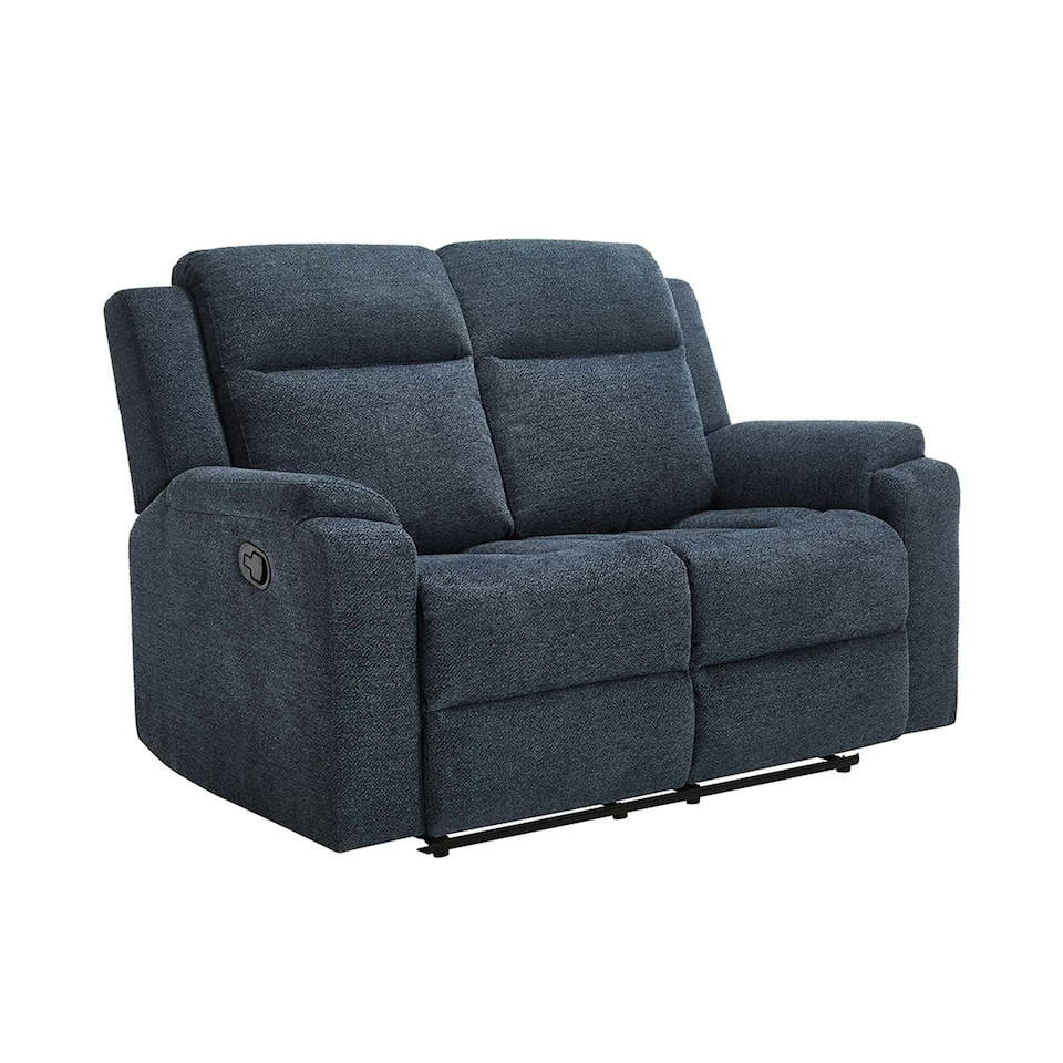 image 1 of Orka 2 Seater Manual Recliner Chenille Fabric Sofa Grey