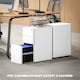 image 8 of Vinsetto Steel Filing Cabinet with Lock and Wheels for Home Office, White 