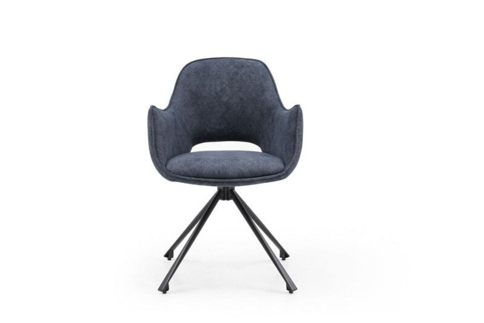 image 1 of Ioannis Pyramid Style Dining Chair (Pack of 2) - L58 x W61.5 x H81.5 cm - Blue | Grey