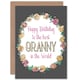 image 1 of To The Best Granny In The Word Gran Floral Birthday Greeting Card