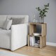 image 2 of URBNLIVING 2 Tier Offset Bookcase Storage Shelving Unit | Brown | Oak | 40cm Width | 1