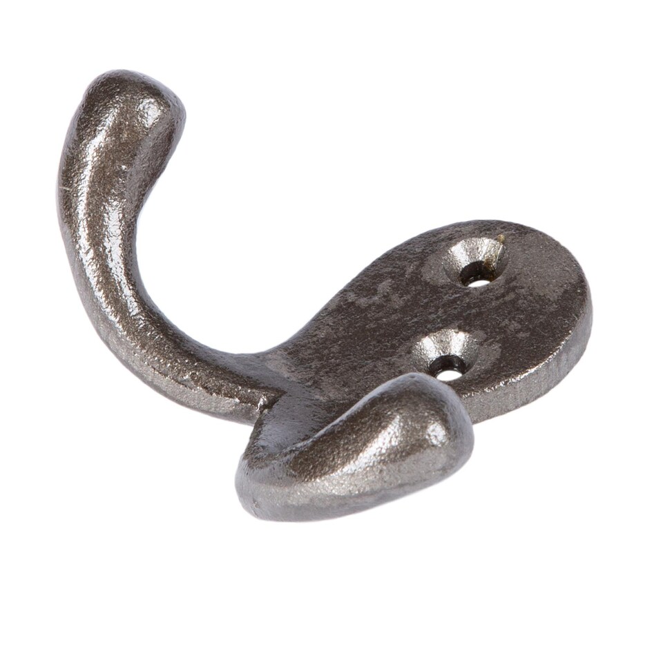 image 1 of Hammer & Tongs Double Coat Hook - W70mm x H50mm - Raw | Grey | Raw | One Size