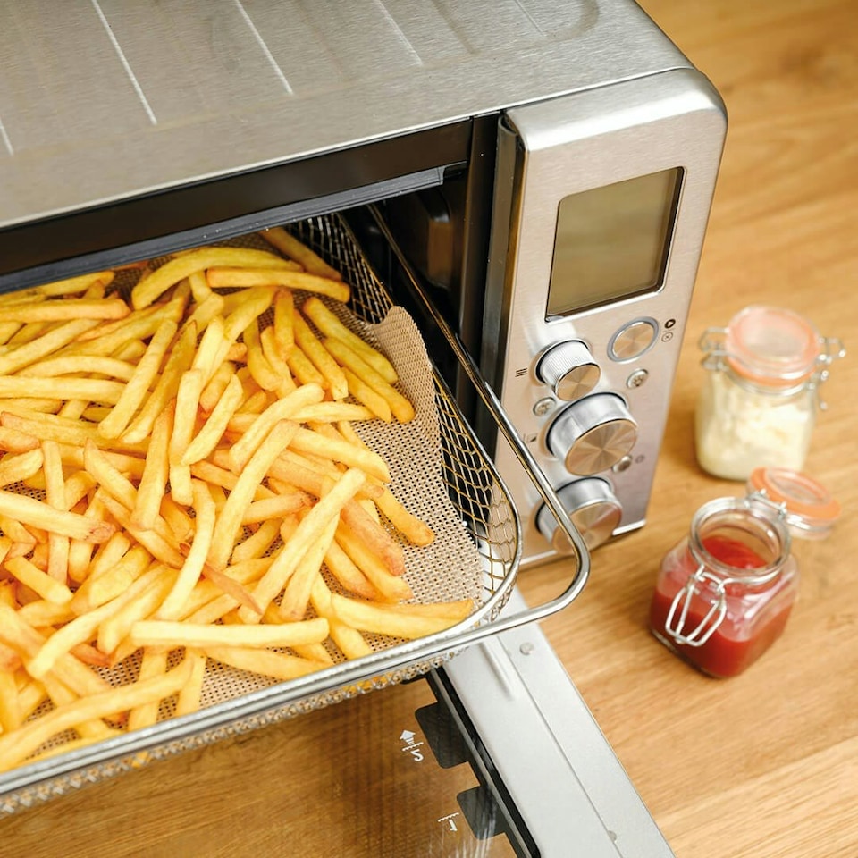image 1 of NoStik Reusable Air Fryer Liner Rectangular Set Of 2