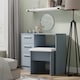 image 2 of Trent 3 Drawer Vanity in Denim Blue (Ready Assembled) | Blue | Denim Blue
