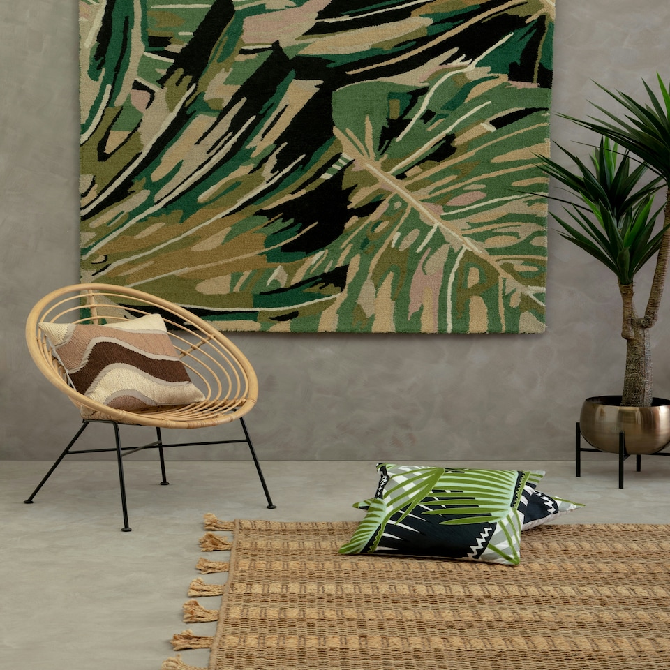 image 1 of Bosie Jango Large Geometric Rug Grey