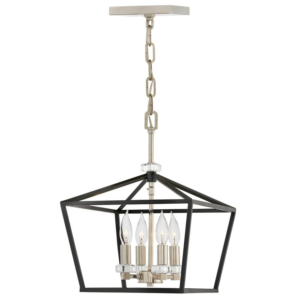 image 1 of Hinkley Stinson Lanterns Pendant Ceiling Light Black with Polished Nickel