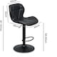 image 8 of Alivio Adjustable Swivel Bar Stool with Backrest & Footrest (Set of 2, Black)