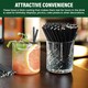 image 7 of ECONX Black Paper Straws 8 Inch Paper Drinking Straws for Parties Hot & Cold Drinks Sip Stirrers Pack 250