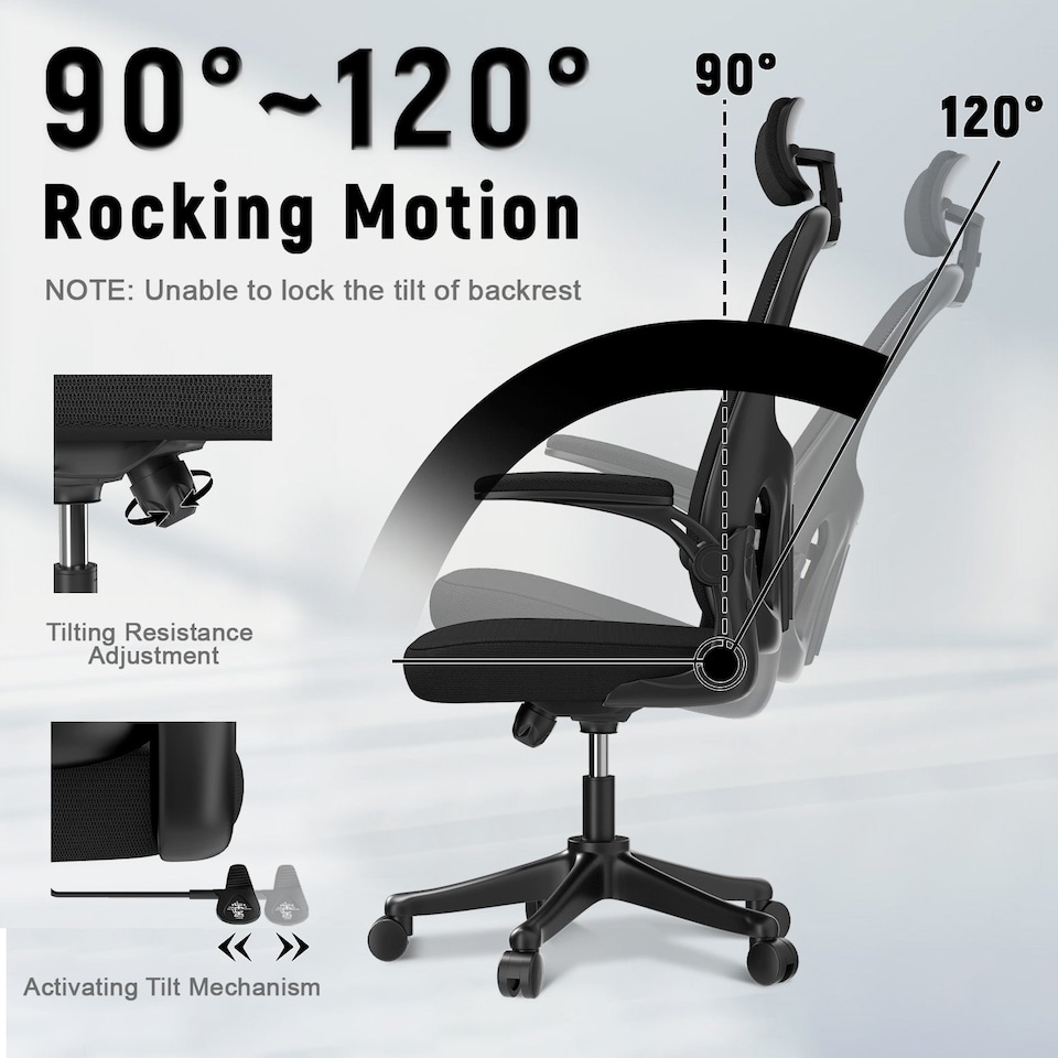 image 1 of Rattantree Ergonomic Office Chair With Headrest & Lumbar Support