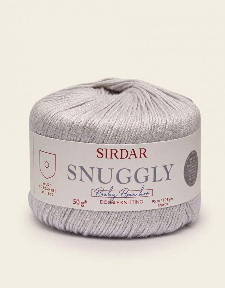 Sirdar Grey Snuggly Baby Bamboo DK Yarn (Value Pack 10 x 50g Balls) For Crochet, Knitting - 95m per ball
