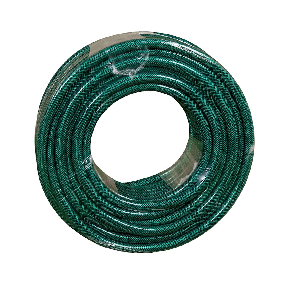 image 1 of 30m Reinforced Garden Hose Pipe / Hosepipe in Green with Fittings | Green | Green
