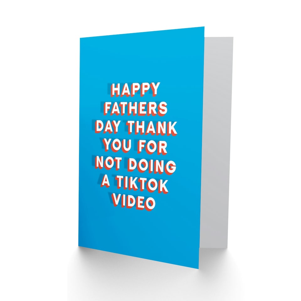 image 1 of Thanks Not Doing Social Media Video Fun Fathers Day Dad Card