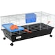 image 1 of PawHut 89cm Small Animal Cage for Rabbit Guinea Pig w/ Food Dish Black