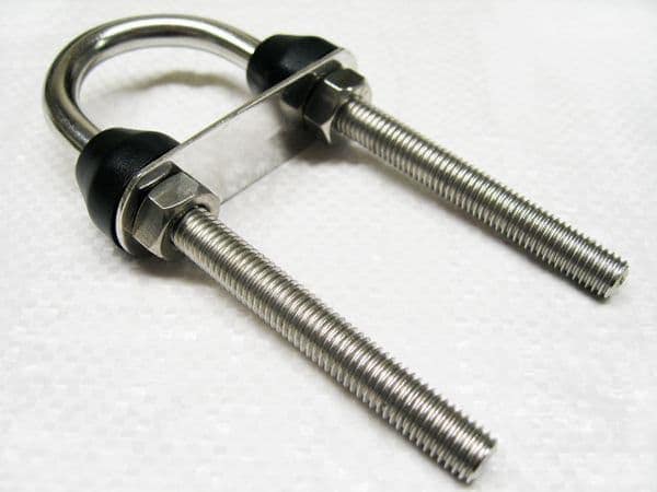 Securefix Direct - Nylon Collar U Bolt Stainless Steel 10mm X 90mm (marine Deck Rigging Nuts Plate)