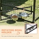 image 5 of PawHut Outdoor Dog House Kennel with Canopy Top & Lock Rotating Bowl Holder