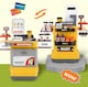 image 3 of 47PCS Grocery Store Cash Register Playset with Scanner Play Food Sound and Light Effects
