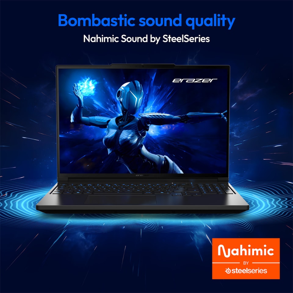 image 1 of Medion Erazer Major 16X1 Intel Core Ultra 7 255H 32GB RAM 2TB SSD RTX 5070 Ti 16 Inch WQXGA 300Hz Windows 11 Home Gaming Laptop - Black - 30041431