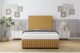 image 2 of Sloomy Madison Mustard Plush Divan Bed Base No Drawers With 54 Inch Floor Standing Headboard & 12 Inch Matching Footboard | Gold | Mustard | Super King | 1