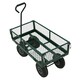 image 6 of Oypla Heavy Duty Metal Gardening Trolley - Green Trailer Cart