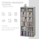image 4 of HOMCOM Set of 2 CD Storage Units with Adjustable Shelves Grey