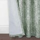 image 8 of Keswick Floral Pencil Pleat Curtains - Green - 117cm x 229cm