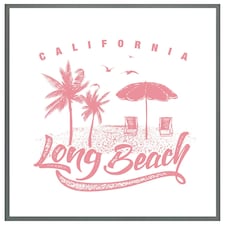 Cali long beach (Picture Frame) Grey | L