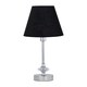 image 2 of Set of 2 Chrome Jewelled Table Lamps with Black Shades Chrome | Black