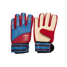 West Ham United FC Childrens/Kids Goalkeeper Gloves - Claret Red/Blue/White - 79mm - 86mm