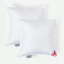 Homescapes Luxury Super Microfibre Cushion Pad Insert Inner 45 x 45 cm (18 x 18 inches) - Pack of 2 | White | 45 x 45 cm (18 x 18")