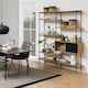 image 5 of Angus Bookcase with 1 Sliding Door & 5 Shelves in Oak & Black