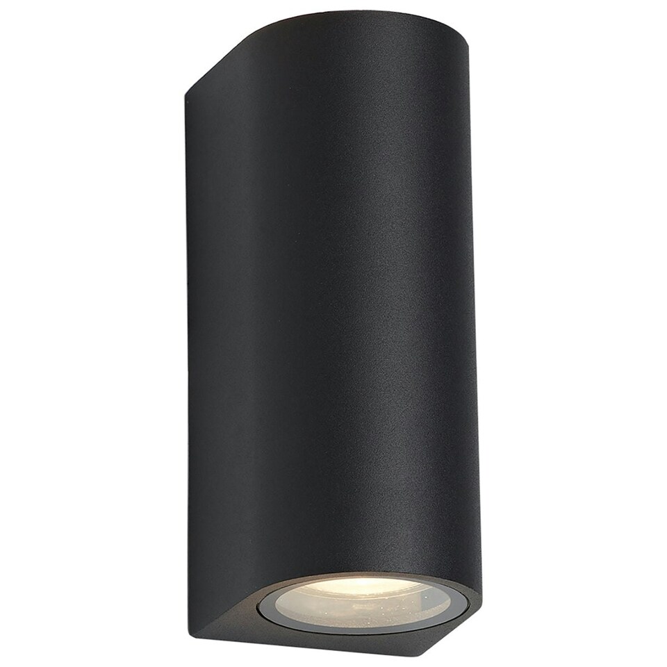 image 1 of CGC EILEEN Black Outdoor Curved Double Spotlight Wall Light Black