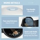 image 9 of PawHut Foldable Cat Litter Tray Hooded Cat Litter Box w/ High Side, Black