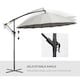 image 4 of Outsunny 3(m) Cantilever Shanghai Parasol w/ Crank Handle, Cross Base, Grey