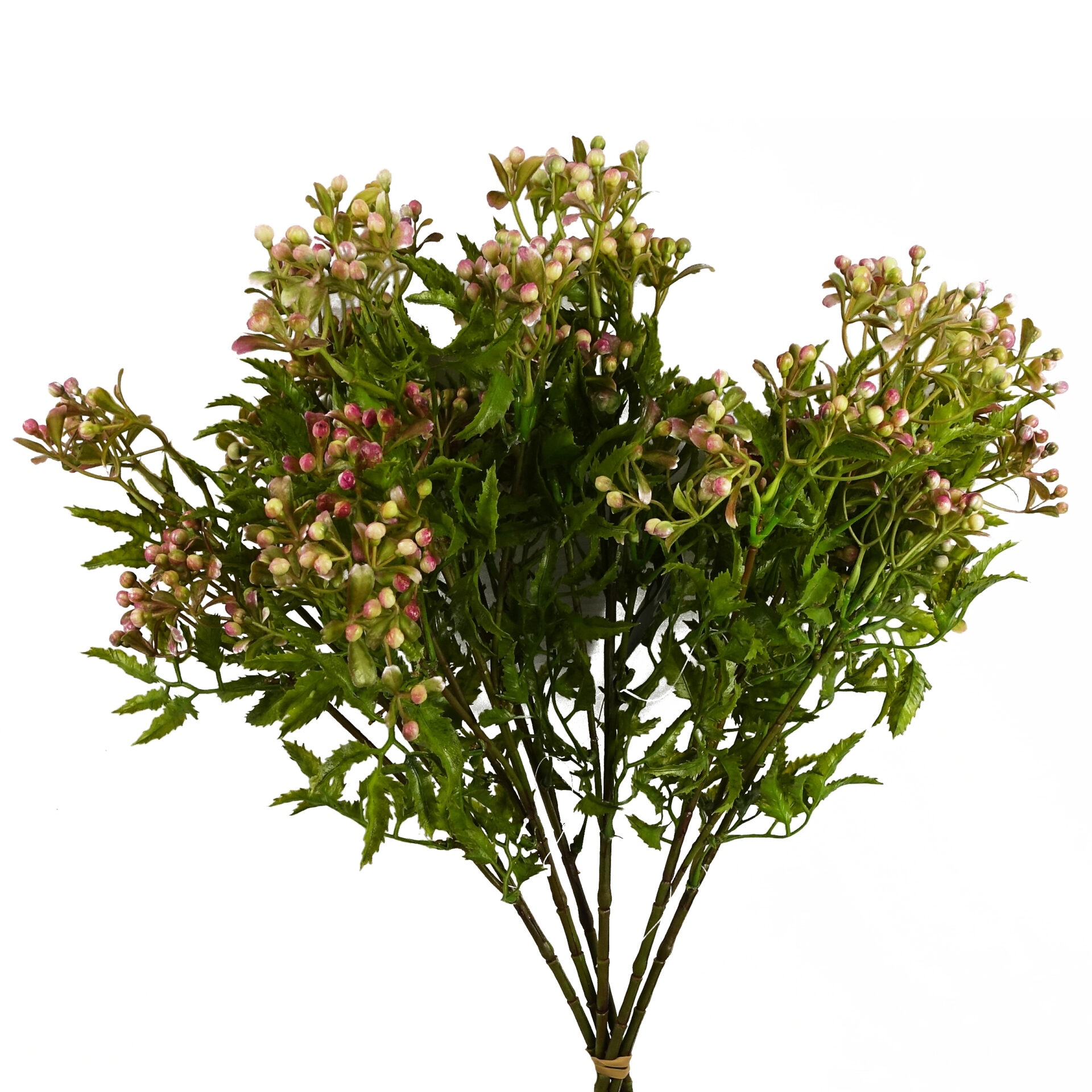 Pegdev Pack of 6 55cm Artificial Foliage Stem with Pink Berries