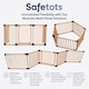 image 6 of Safetots Wooden Multi Panel Room Divider, up to 156cm, Natural Wood, 76cm Tall, Flexible Room Divider for Baby and Toddler | Cream | Natural