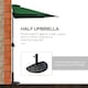 image 6 of Outsunny 3(m) Half Round Parasol Garden Sun Umbrella Metal w/ Crank Green
