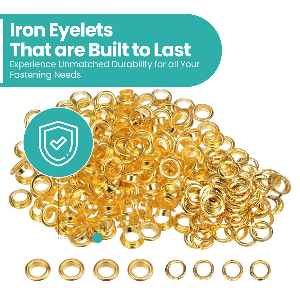 image 1 of 18mm Eyelets with Washers Durable Iron Grommets for DIY Project- 50pcs