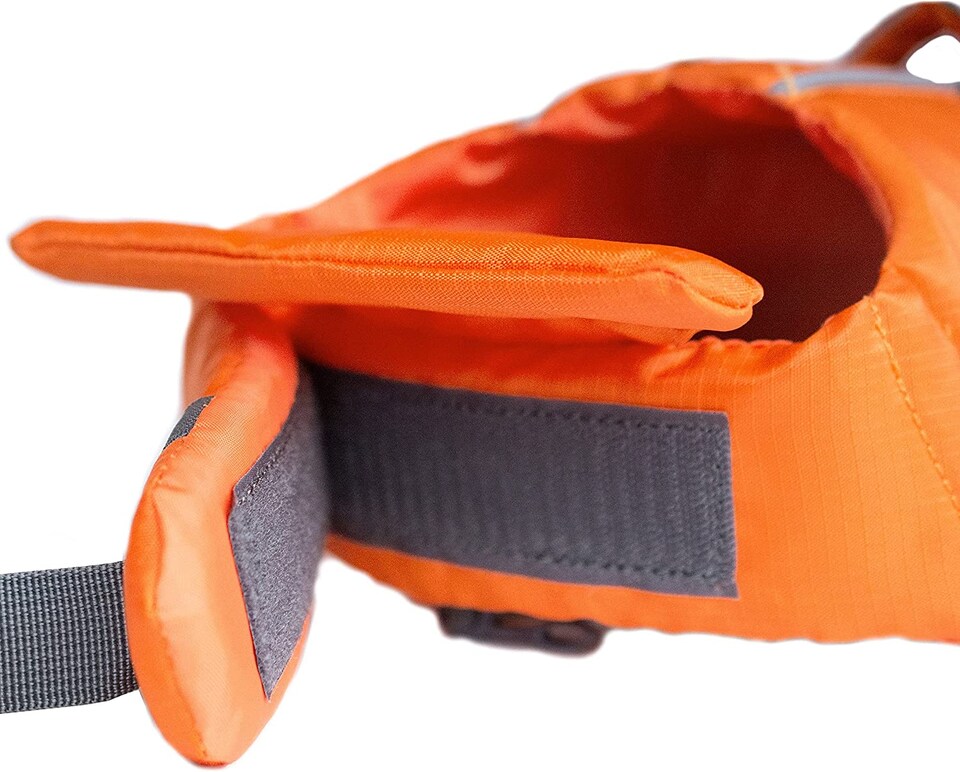 image 1 of Outward Hound Granby Splash Dog Life Jacket – High Visibility Reflective Float Coat with Easy Grab Handles, Adjustable Pet Swimming Buoyancy Harness