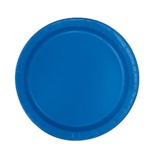 Royal Blue Round Paper Plates 17cm - Pack of 20