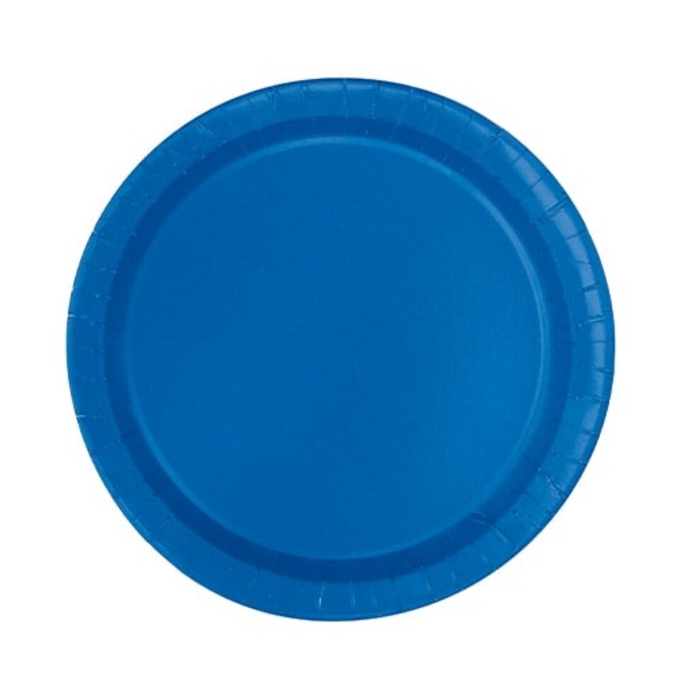 Royal Blue Round Paper Plates 17cm - Pack of 20