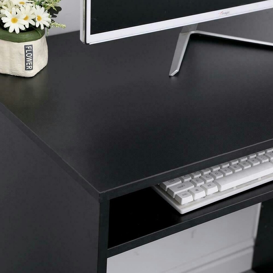 image 1 of Computer Desk PC Laptop Table Home Office Study Workstation White