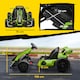 image 5 of HOMCOM 24V Electric Go Kart for Kids, Ride On Racing Kart with Adjustable Seat, Battery Powered Drifting Ride On Car with Music, Light, Slow Start, Button Start, Horn, for 6-12 Years, Green