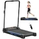 image 1 of HOMCOM 1-6 km/h Folding Motorised Treadmill Walking w/ Remote Control, Blue