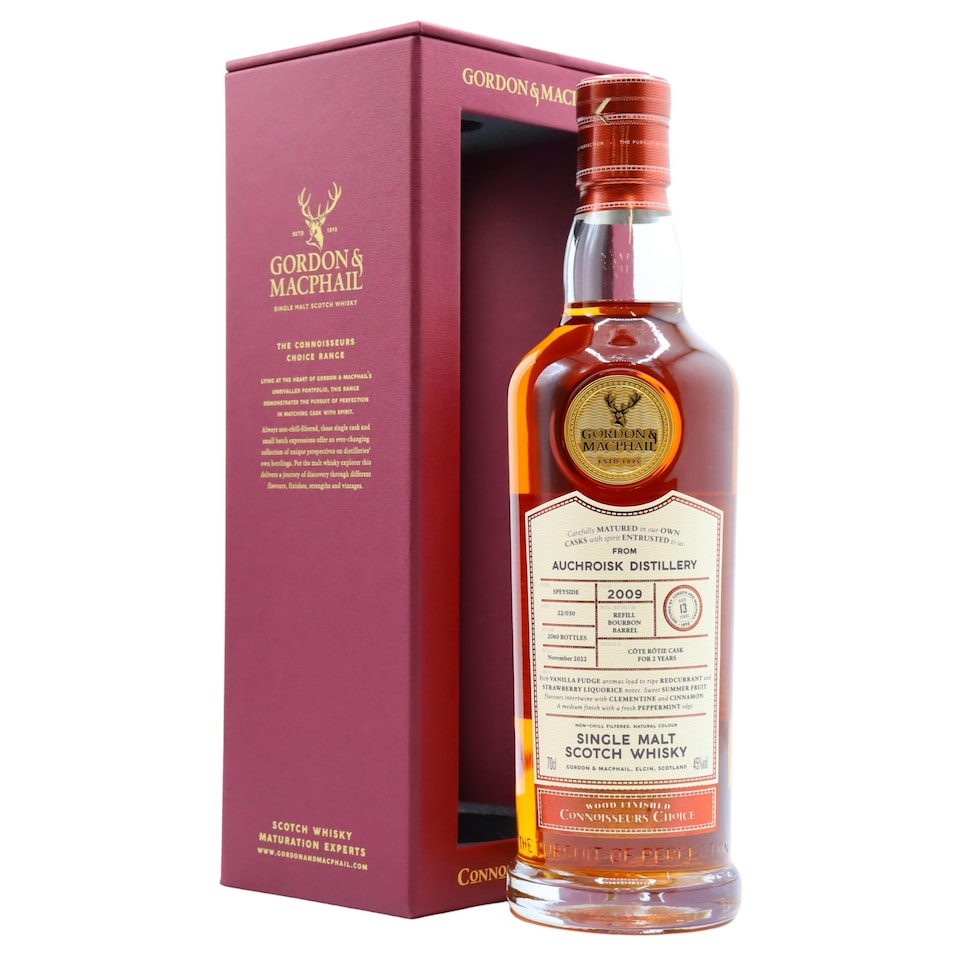 Auchroisk Connoisseurs Choice Cote Rotie Wine Cask Finish Single Malt 2009 13 year old Whisky