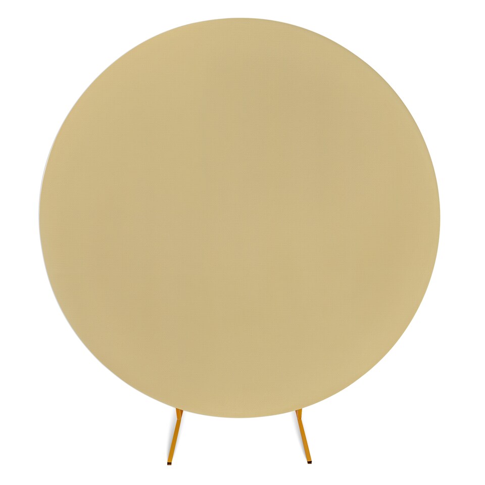 image 1 of 160GSM Champagne Round Arch Backdrop Cover - 200cm